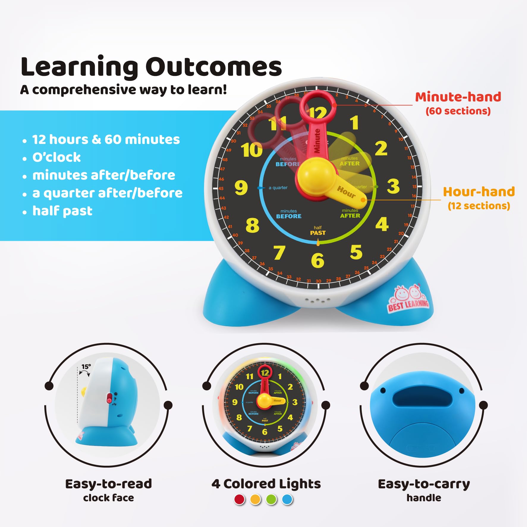 alking Learning Clock for Kids