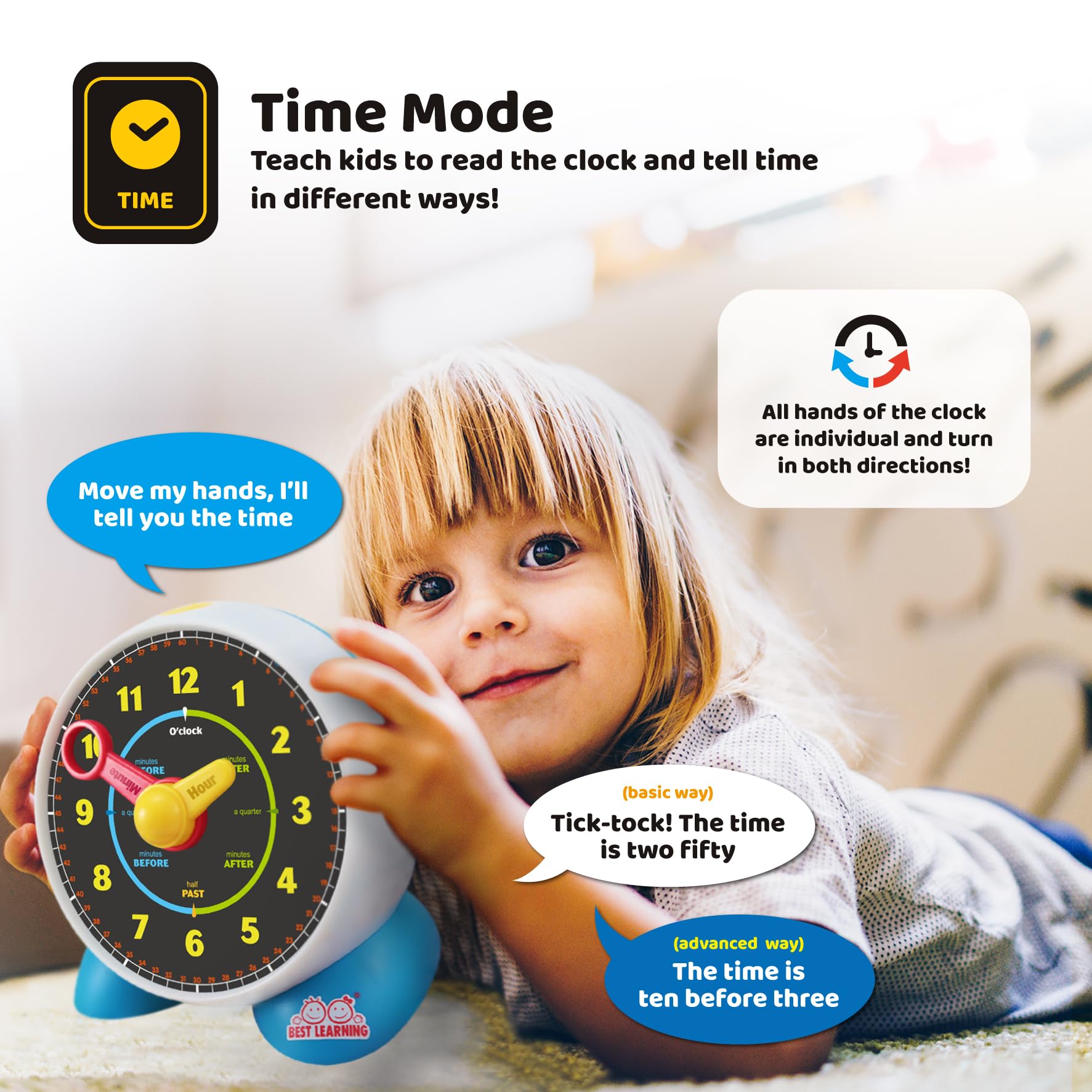 alking Learning Clock for Kids